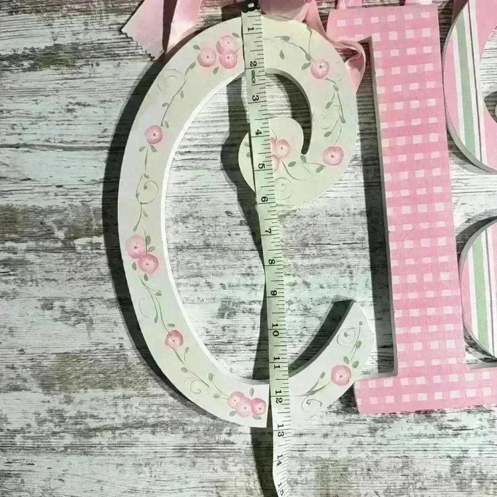 Pottery Barn sign white, pink, & green spells Claire bedroom decor‎ - Picture 5 of 5